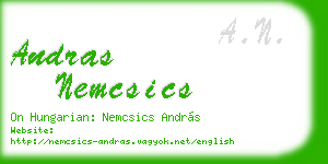 andras nemcsics business card